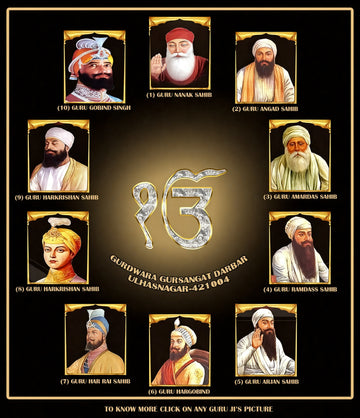 Sikh Gurus Porcelain Wall Art